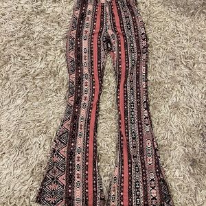 Tribal Print Flare Pants